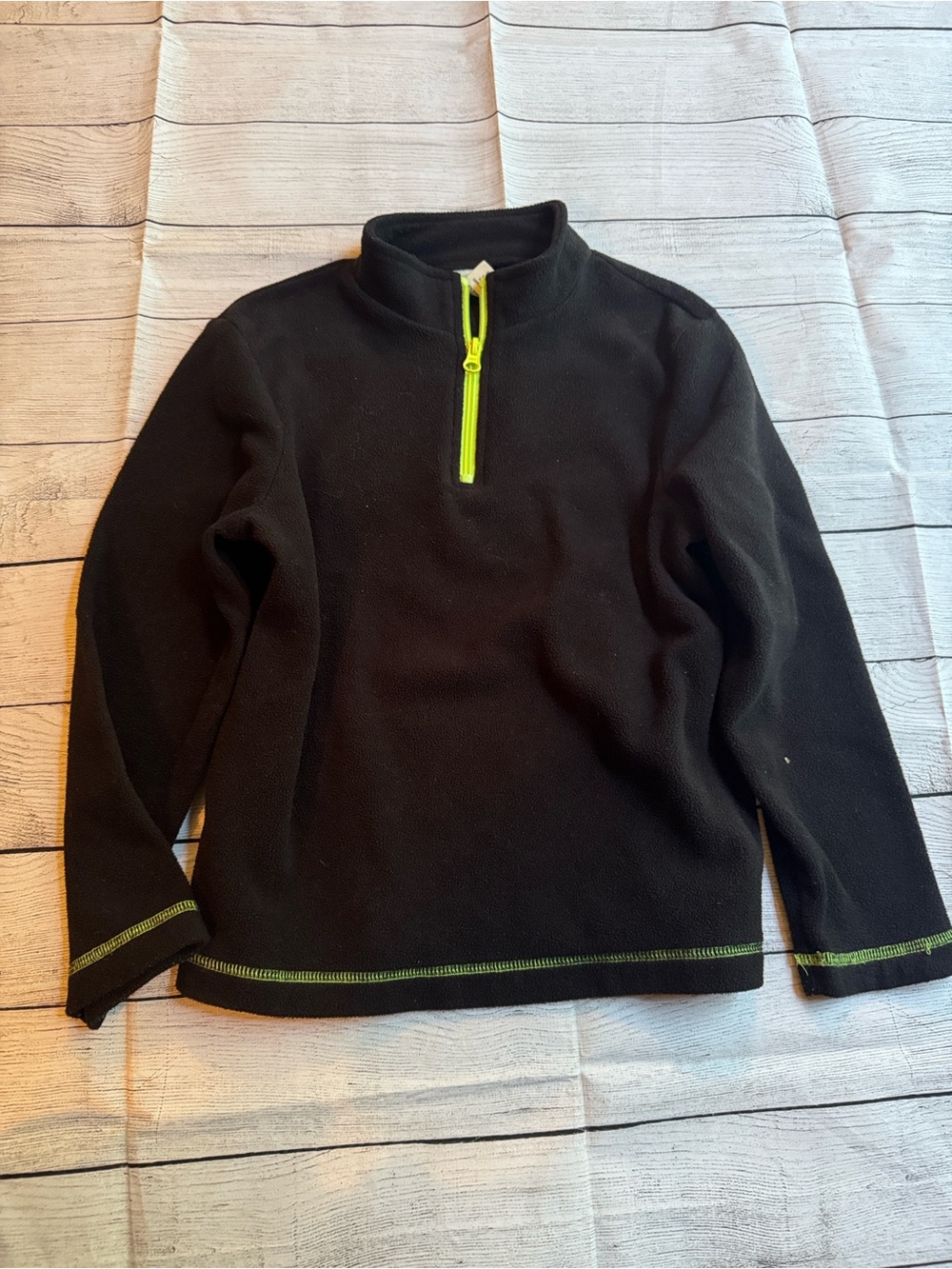 Faded Glory Black Quarter-Zip Pullover size Small